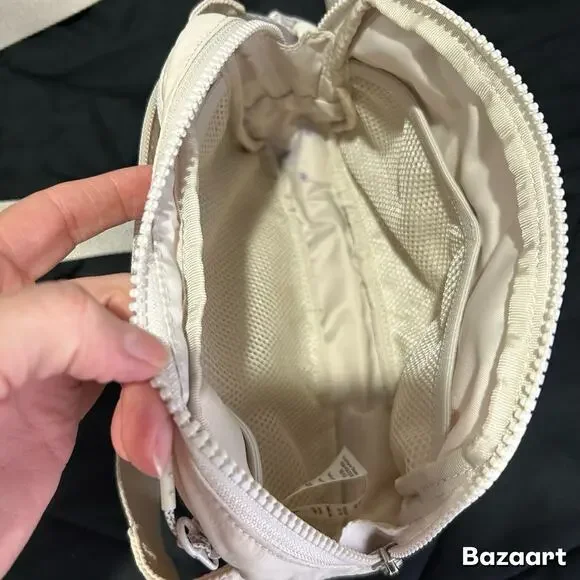 Preowned Lululemon Athletica Cream Ivory Off White Everywhere Belt Bag 1L - Picture 5 of 11